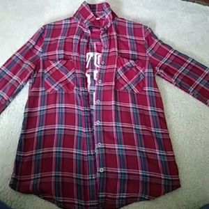 Maroon flannel